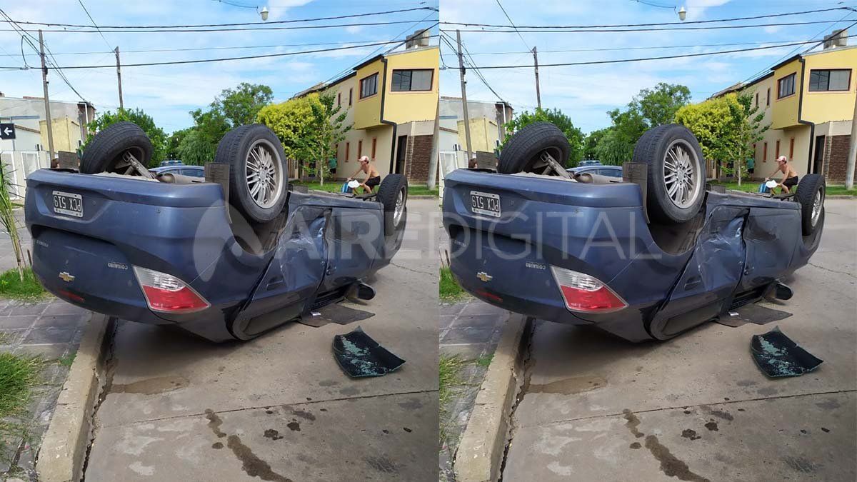 Chevrolet Prisma volcado