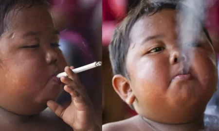 Así luce hoy Aldi Rizal, el bebé que fumaba 40 cigarrillos al día Así luce hoy Aldi Rizal, el bebé que fumaba 40 cigarrillos al día