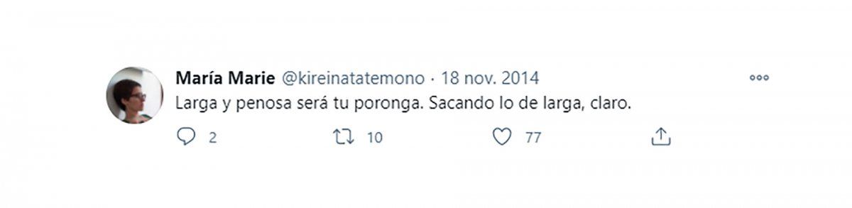 Tweet de Marie Vázquez.