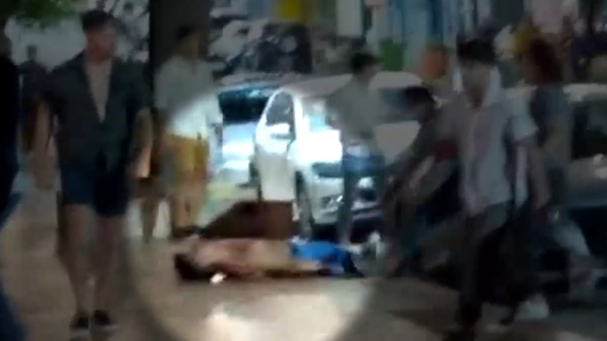 Fernando Báez Sosa luego de la golpiza.