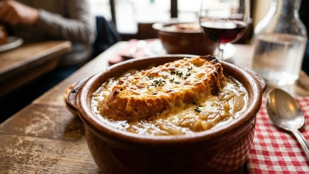 La&nbsp;sopa de cebolla francesa es uno de los platos más antiguos.