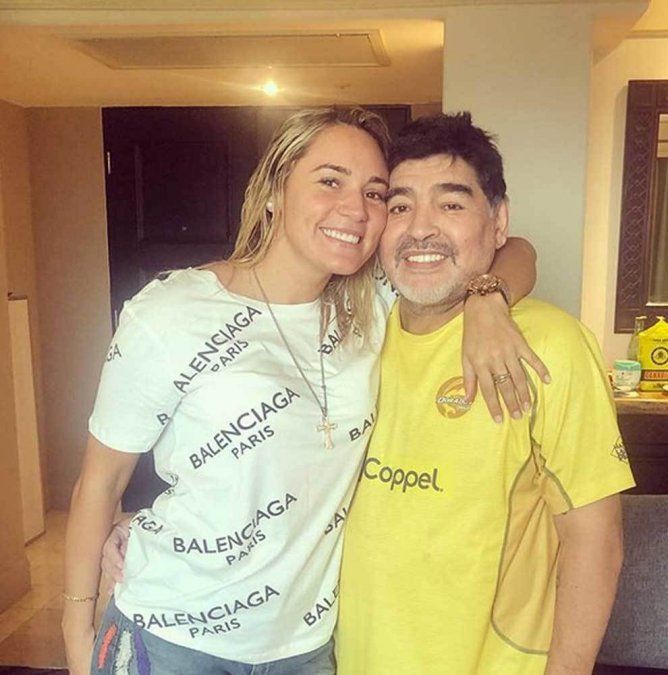 Rocío Oliva junto a Diego.