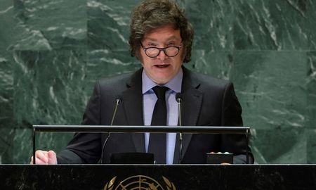 Javier Milei durante su discurso en la sede de la ONU, en Nueva York. Javier Milei durante su discurso en la sede de la ONU, en Nueva York.