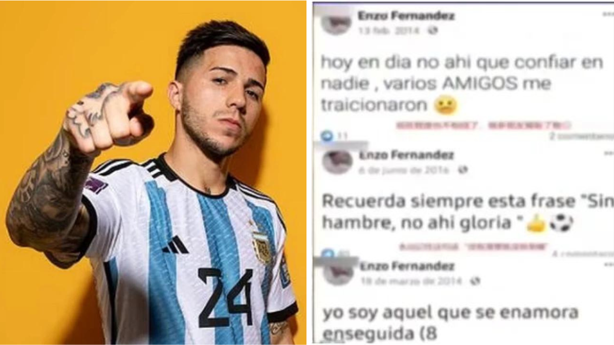 La confesión de Enzo Fernández cuando le preguntaron por sus posteos de Facebook cuando era un pibe.