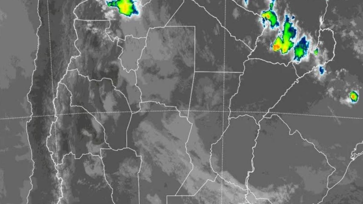 Las im&aacute;genes satelitales muestran el ingreso de nubosidad desde el noroeste que provocar&aacute; lluvias y tormentas aisladas entre el viernes y el s&aacute;bado.