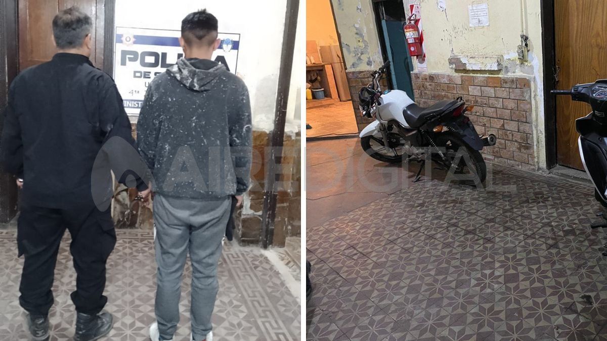 Un motochorro de 19 años fue detenido por la policía el viernes por la noche en Avenida Galicia y Mitre. Un motochorro de 19 años fue detenido por la policía el viernes por la noche en Avenida Galicia y Mitre.
