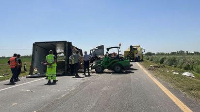 Caos en la Autovía 19: un camión volcado dejó la ruta cerrada durante 10 horas