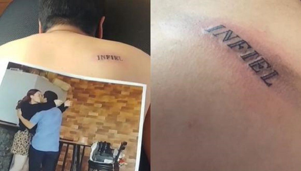 Video viral: mujer le tatuó infiel a su pareja a modo de venganza.