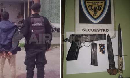 barrio los hornos: lo paro la policia y le encontro entre su ropa una 9 mm y una faca barrio los hornos: lo paro la policia y le encontro entre su ropa una 9 mm y una faca