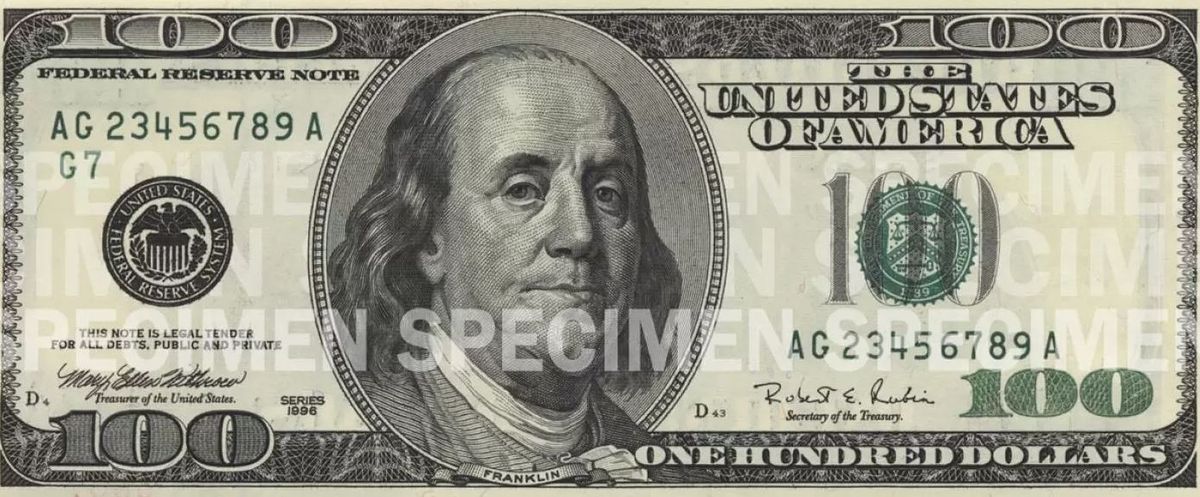 Billete de $100 (1996-2013)