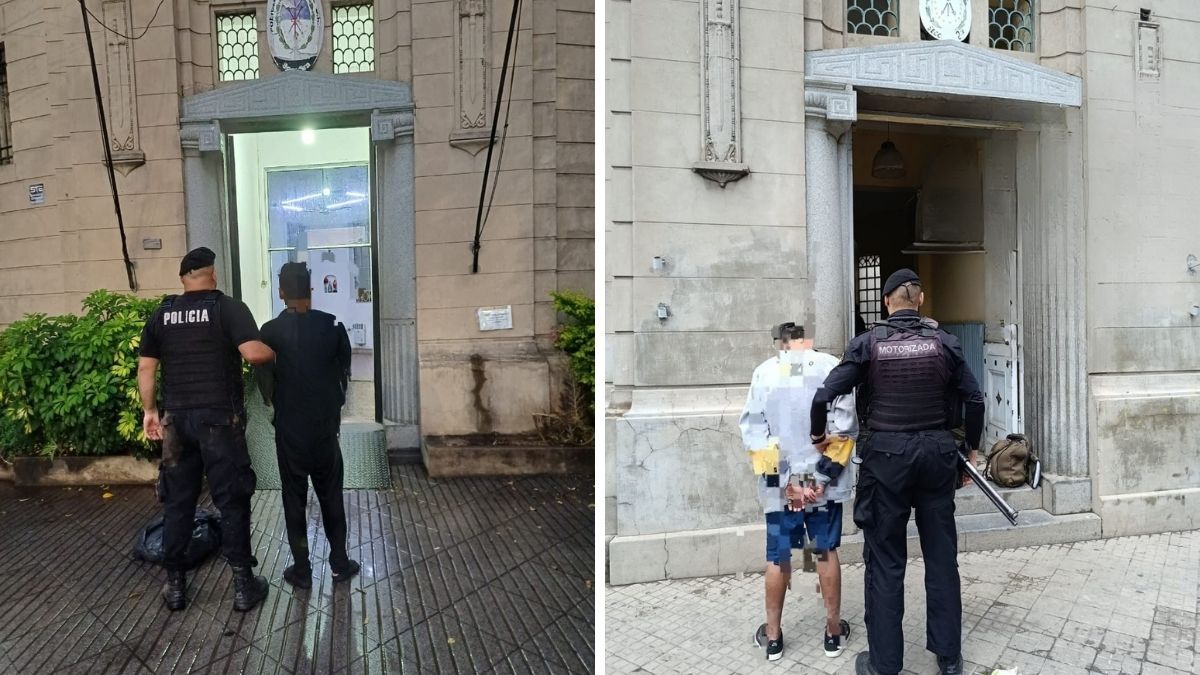 A la izquierda, el hombre detenido tras robar mercadería de un negocio y amenazar a la empleada. A la derecha un hombre aprehendido por robar pertenencias de un auto. A la izquierda, el hombre detenido tras robar mercadería de un negocio y amenazar a la empleada. A la derecha un hombre aprehendido por robar pertenencias de un auto.