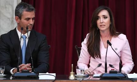 Martín Menem, presidente de la Cámara de Diputados, y su par del Senado, Victoria Villarruel. Martín Menem, presidente de la Cámara de Diputados, y su par del Senado, Victoria Villarruel.
