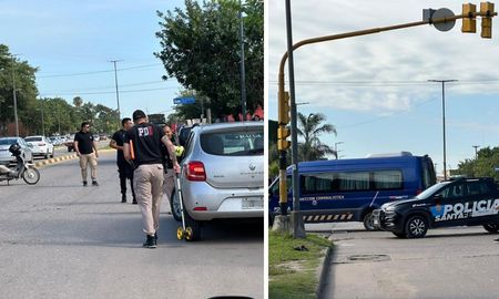 Blas Parera y Gorriti: accidente entre un auto y una moto Blas Parera y Gorriti: accidente entre un auto y una moto