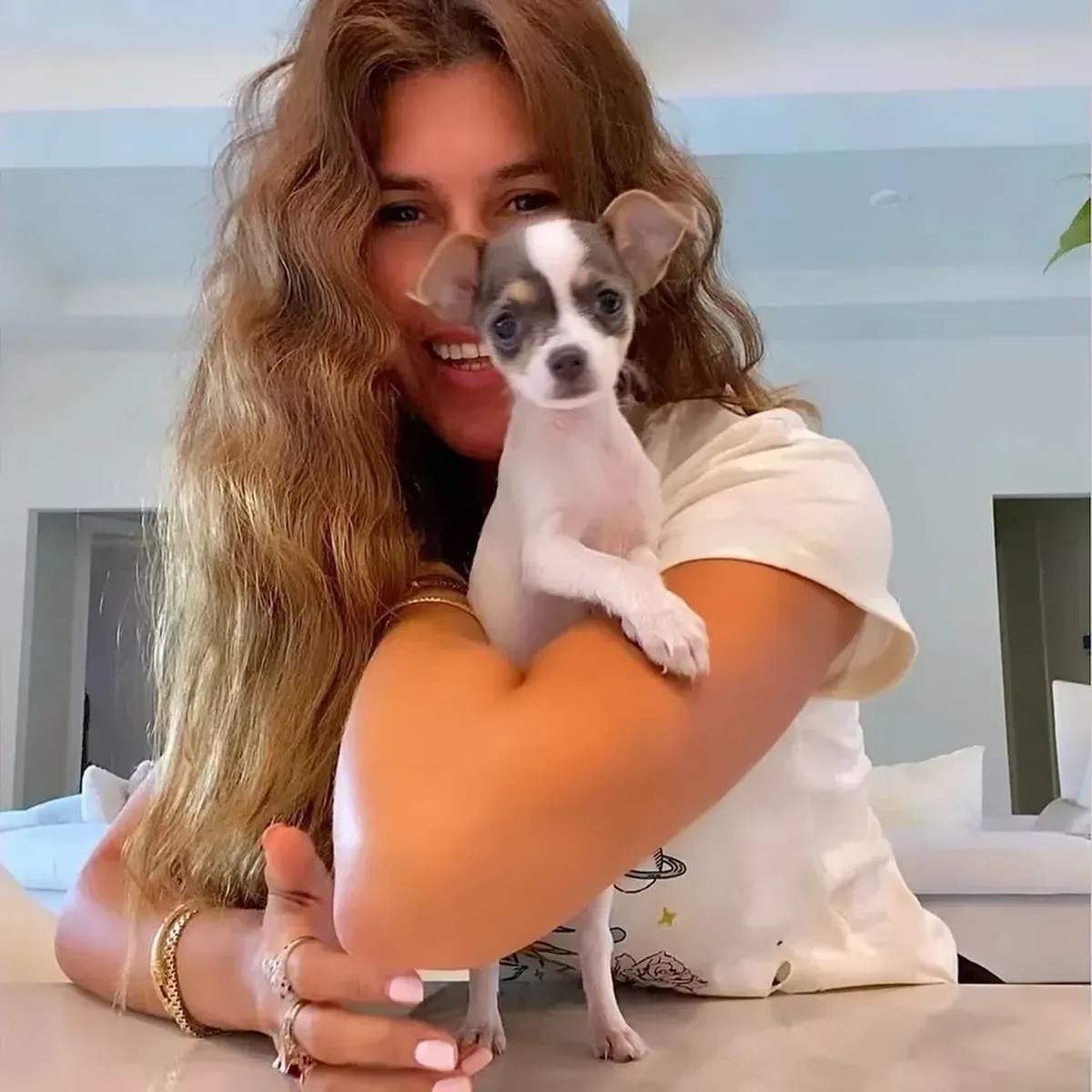 Loly Antoniale vive en Miami junto a sus perritos.