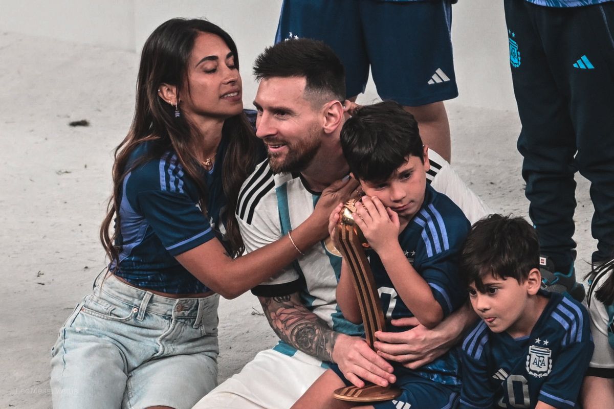 Messi ya descansa con su familia en Rosario.
