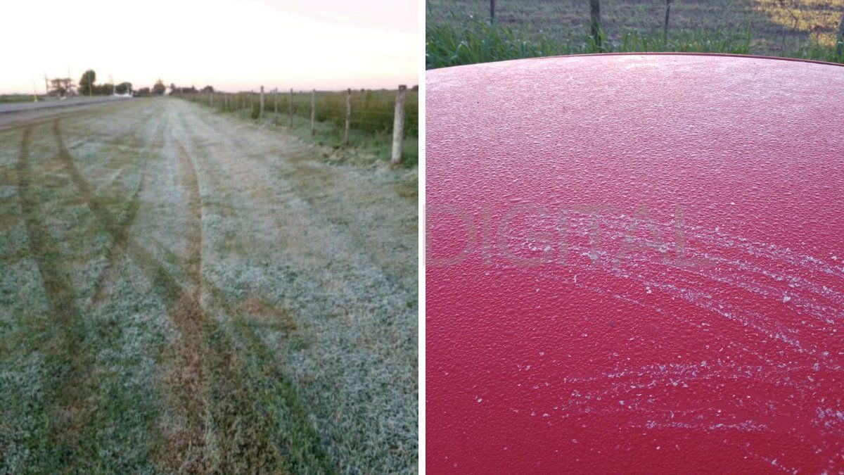 La helada de este jueves en San Agustín&nbsp; y Colonia San José.&nbsp;