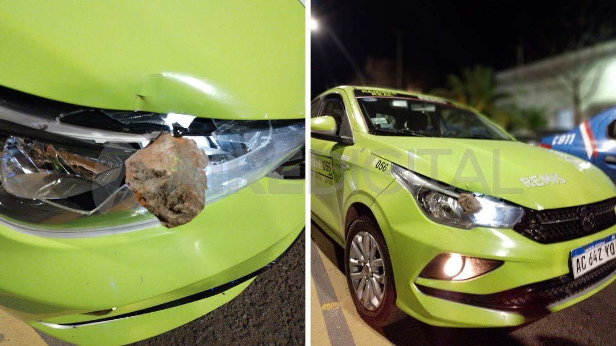 Un remisero de la empresa Real zafó de un ladrón y otro le apedreó el auto