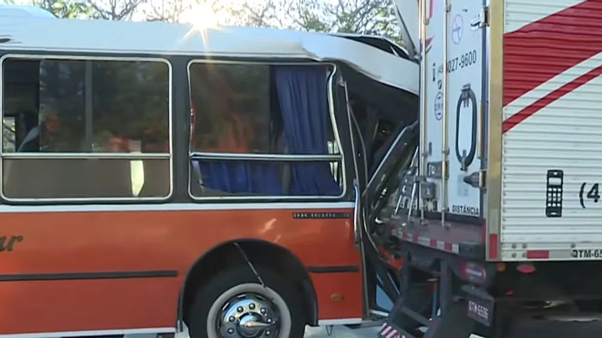 Un trágico choque entre un colectivo escolar y un camión dejó quince víctimas