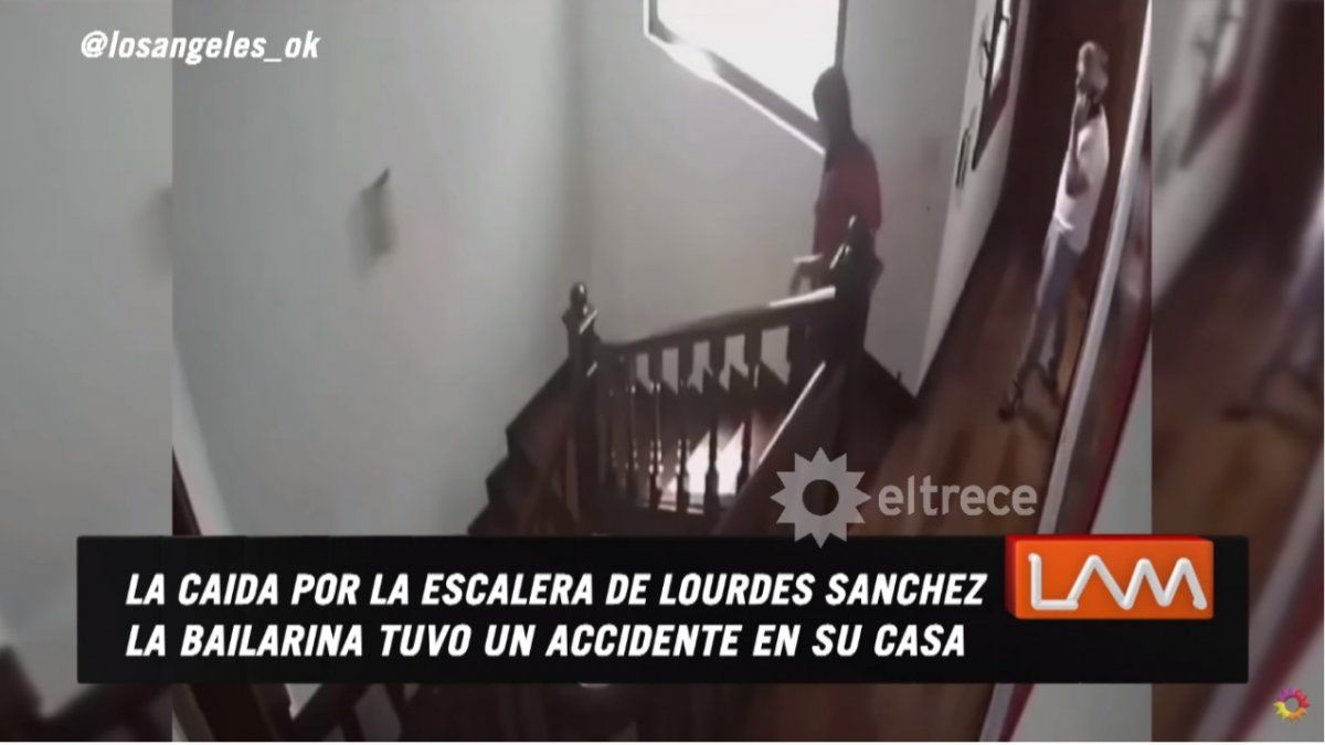 Lourdes Sánchez sufrió un fuerte accidente domestico: el video