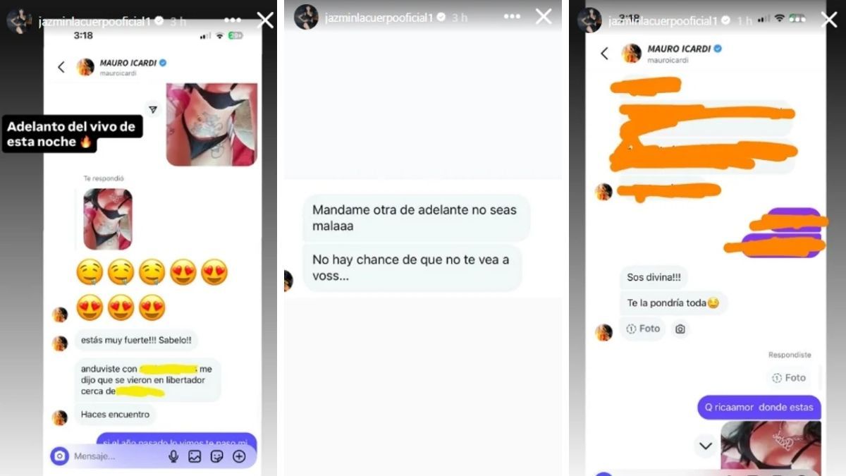 Nuevos chats que involucran a Mauro Icardi con la Cuerpo. Nuevos chats que involucran a Mauro Icardi con la Cuerpo.