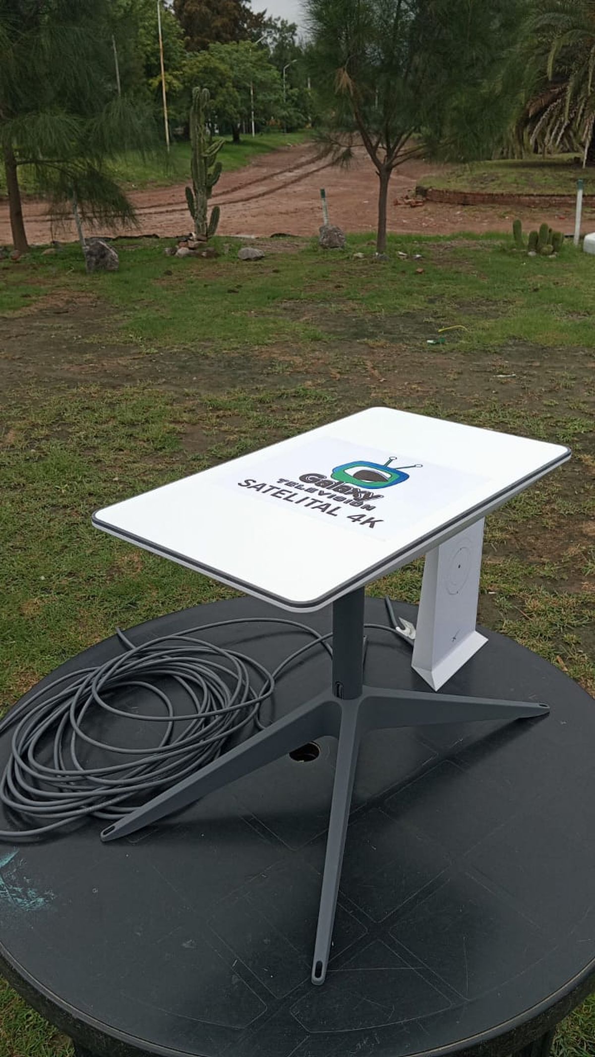 La antena con la que fue posible la transmisión del acto del Gobernador Maximiliano Pullaro en Ambrosetti. La antena con la que fue posible la transmisión del acto del Gobernador Maximiliano Pullaro en Ambrosetti.