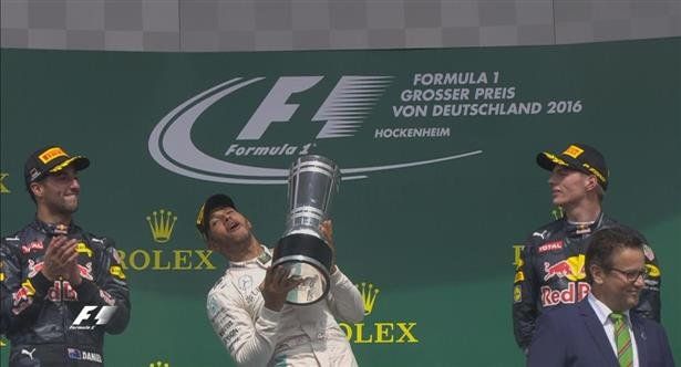 Hamilton ganó el GP de Alemania