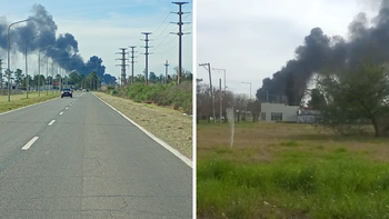 Impactante incendio en Santo Tomé: una densa columna de humo negro alarmó a vecinos