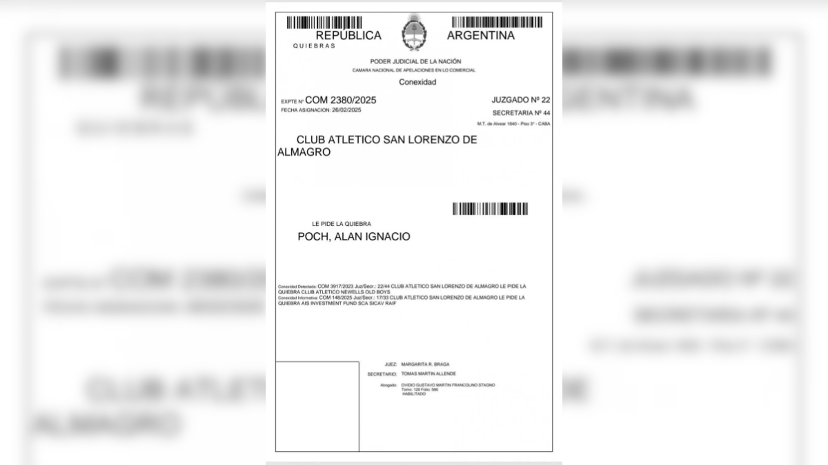 El representante de los Pittón pide la quiebra de San Lorenzo. El representante de los Pittón pide la quiebra de San Lorenzo.