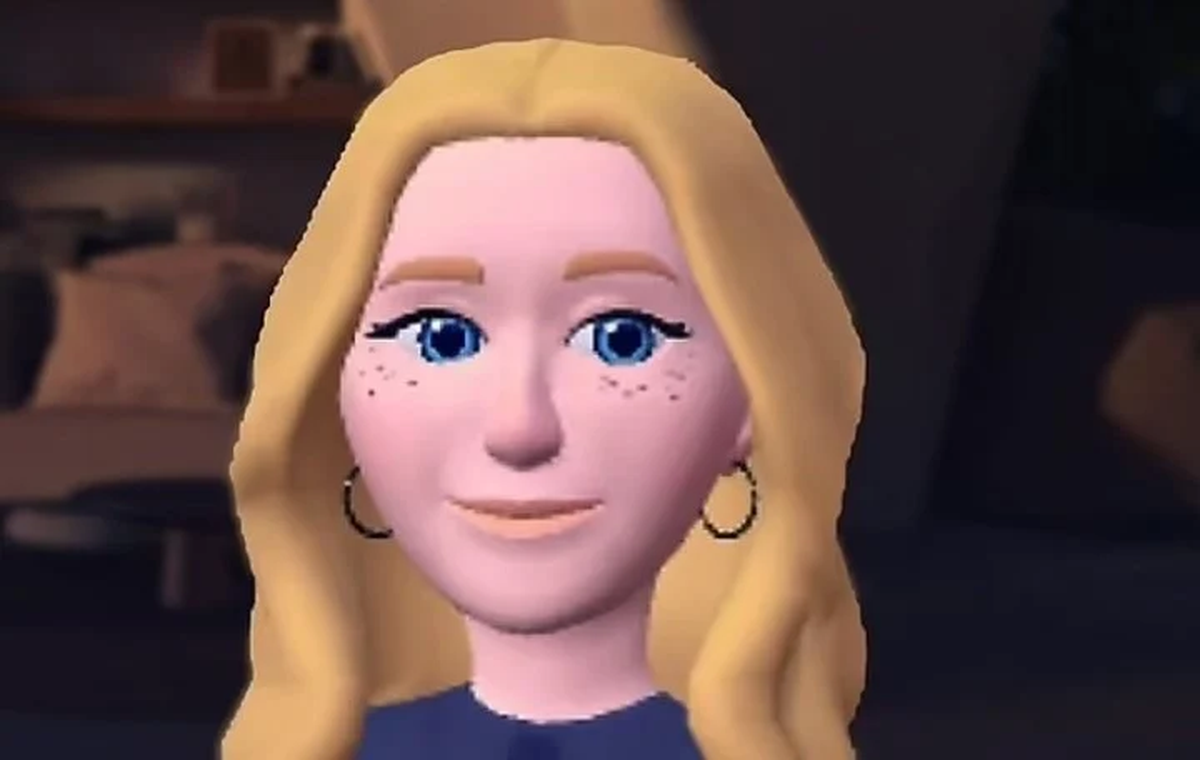 El avatar de Nina Jane Patel en Horizon Worlds, la plataforma de realidad virtual de Meta (Facebook).