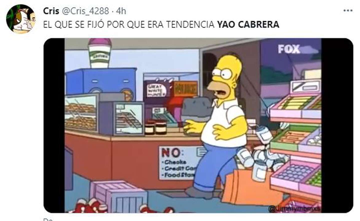 Los memes por el contenido que apareci&oacute; en la cuenta de Yao Cabrera.