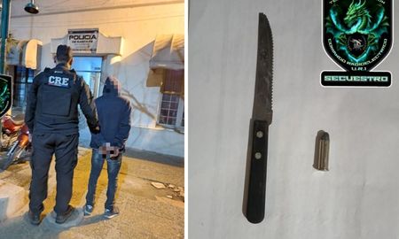 Un hombre detenido por trasladar un cuchillo y un proyectil mientras caminaba en las calles de Santa Fe Un hombre detenido por trasladar un cuchillo y un proyectil mientras caminaba en las calles de Santa Fe