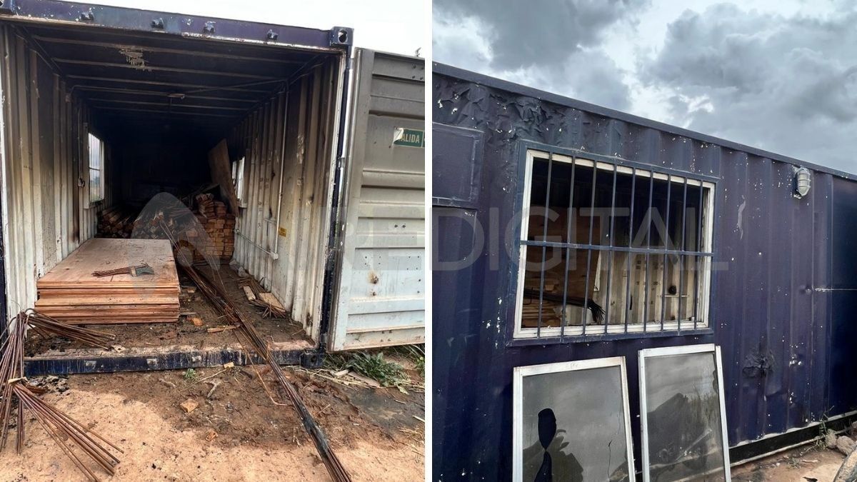 Así quedó la estructura alcanzada por las llamas.