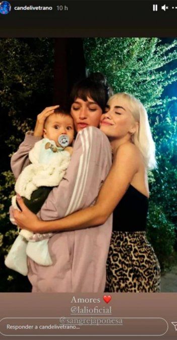 La tierna foto del hijo de la China Suárez con Lali Espósito y Cande Vetrano. 