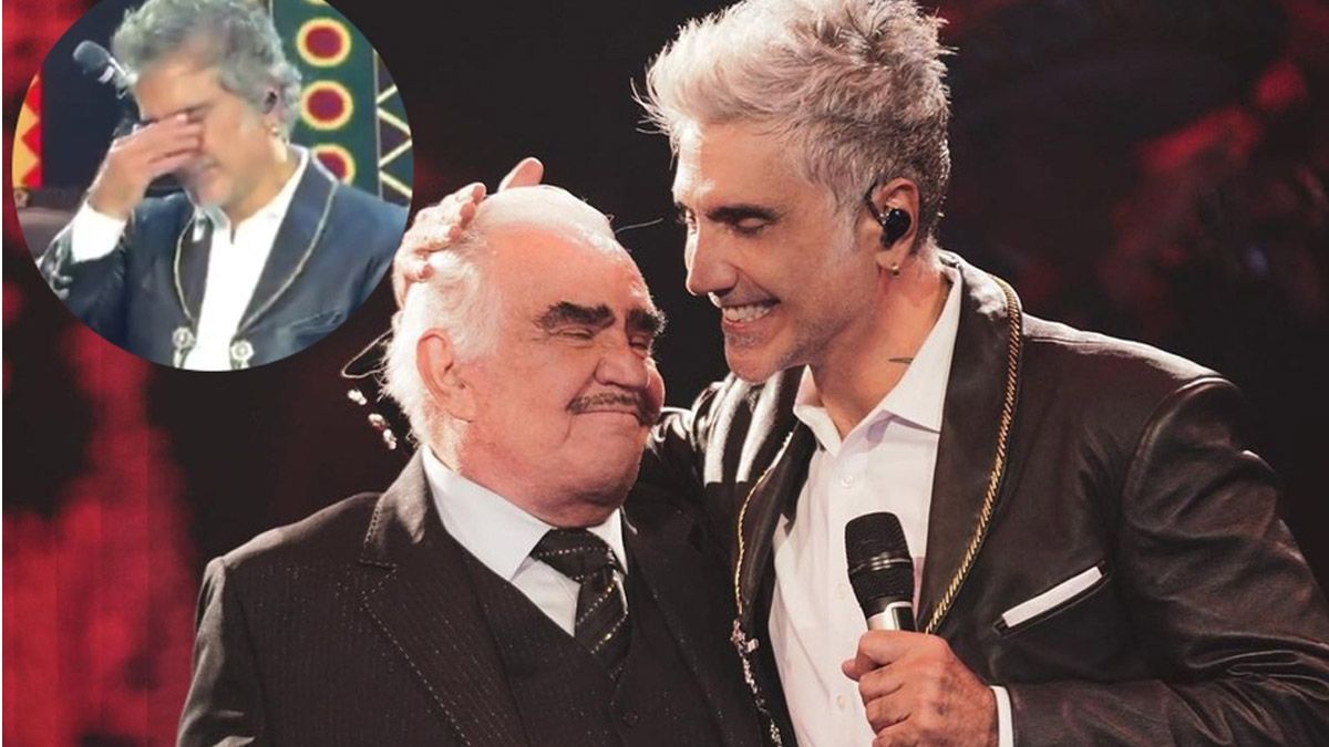 Alejandro Fernández rompe en llanto en concierto dedicado a Vicente Fernández