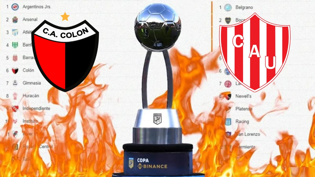 Colón y Unión se define el segundo descenso de la Copa de la Liga.