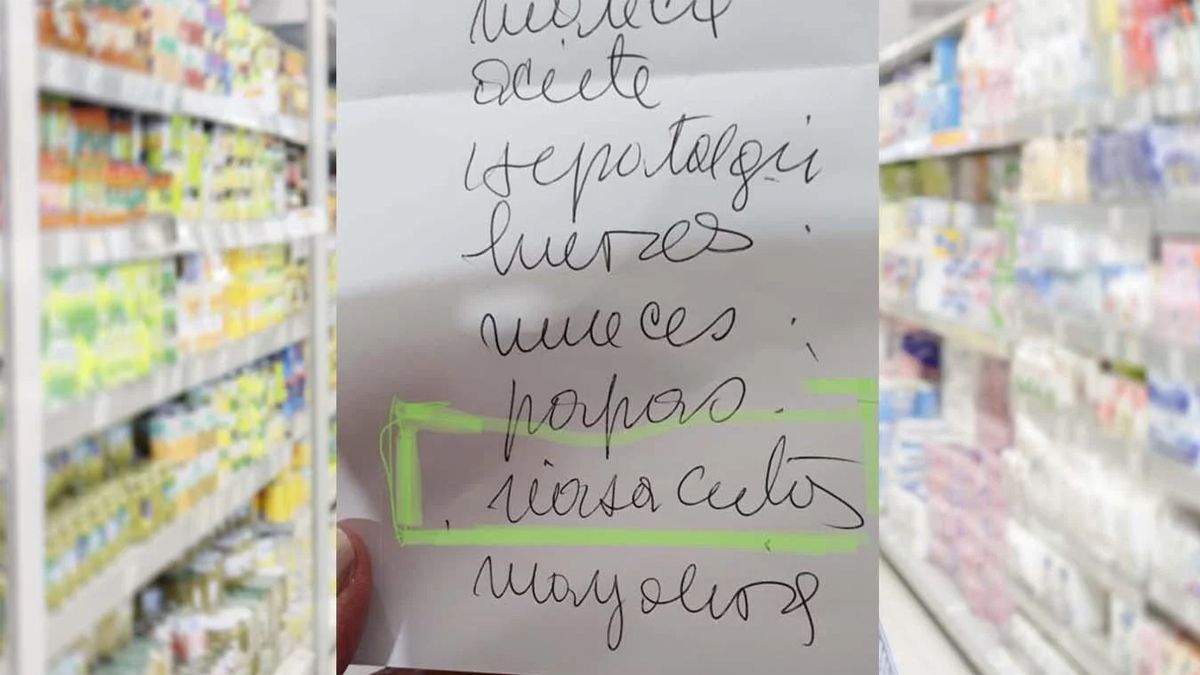 No entendió la lista de supermercado de su mamá, pidió ayuda en Twitter y se volvió viral