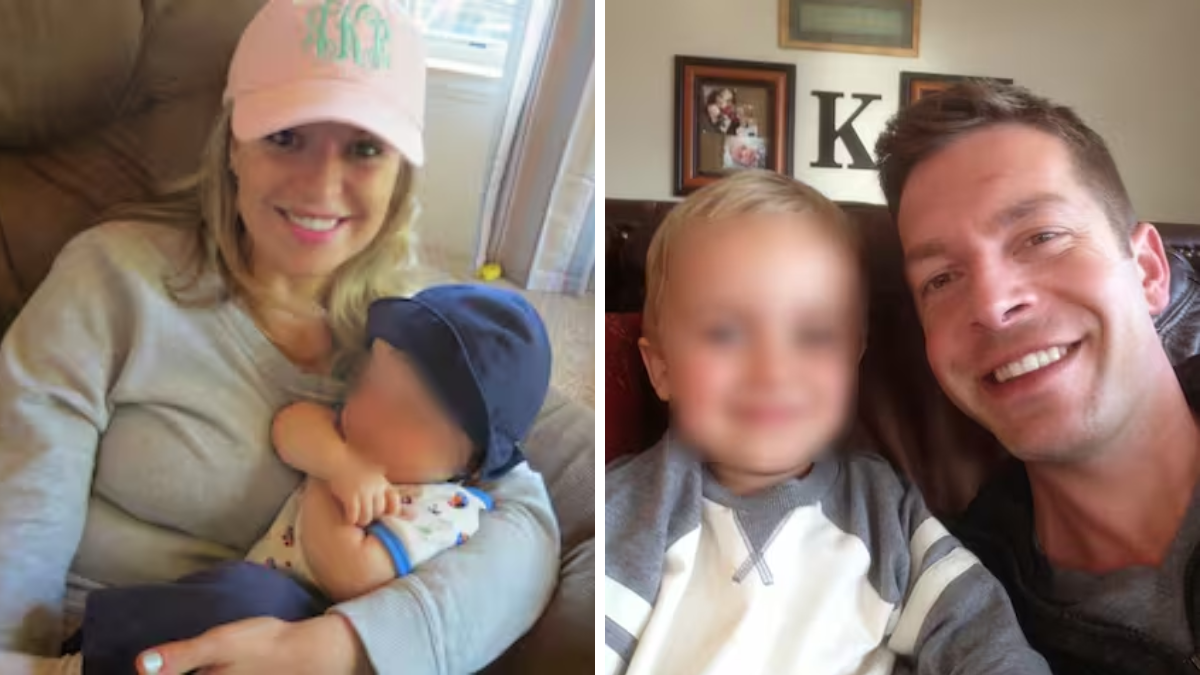 Izquieda: Amanda y uno de los hijos. Derecha: el autor del crimen y uno de sus hijos. Izquieda: Amanda y uno de los hijos. Derecha: el autor del crimen y uno de sus hijos.