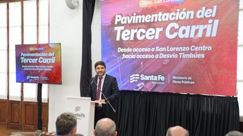 Pullaro licitó el segundo tramo del tercer carril de la autopista Rosario-Santa Fe