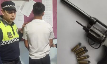 Los efectivos de la División Motorizada secuestraron el revólver y los seis proyectiles que el adolescente mantenía ocultos durante la clase de Biología. Los efectivos de la División Motorizada secuestraron el revólver y los seis proyectiles que el adolescente mantenía ocultos durante la clase de Biología.