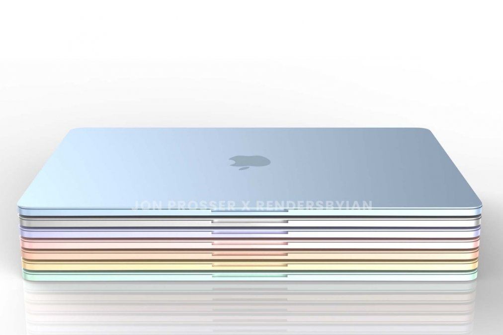 Así serían los nuevos colores de las MacBooks Air.