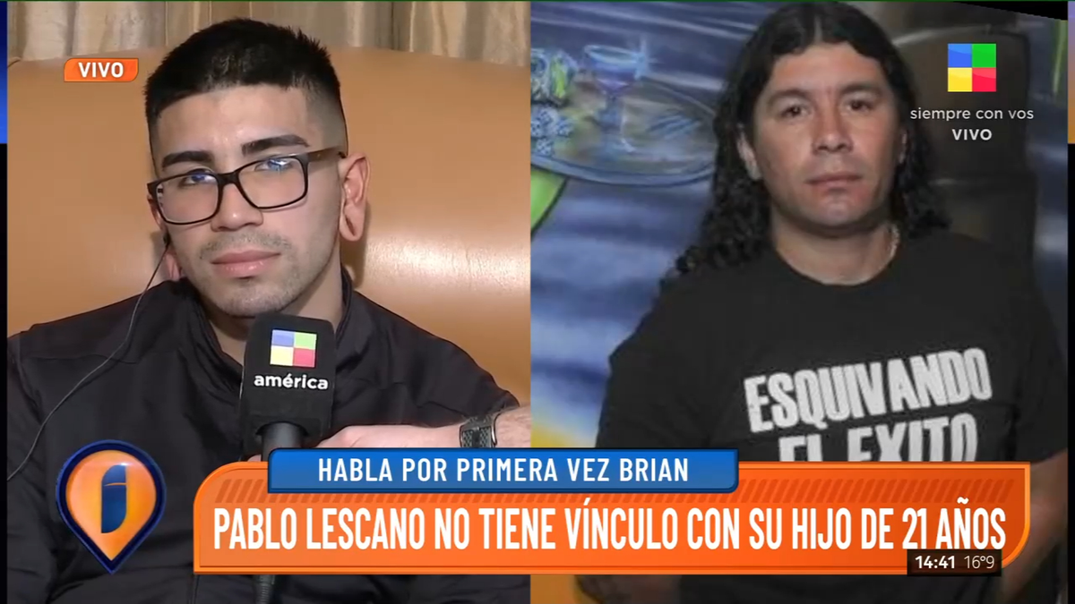 Brian, el hijo de Pablo Lescano, habló de la relación que tiene con el músico.