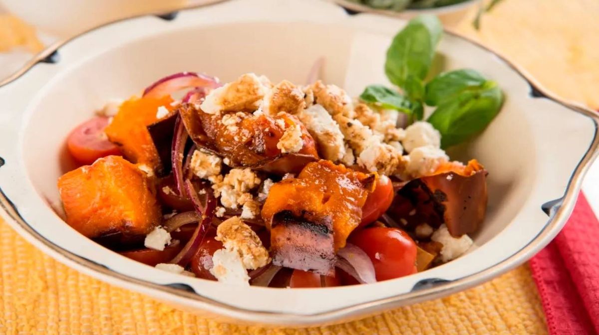 Ensalada de calabaza y queso feta