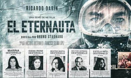 Los carteles que publicitan El Eternauta fueron intervenidos por afiches para recordar a Héctor Oesterheld y a su familia. Los carteles que publicitan El Eternauta fueron intervenidos por afiches para recordar a Héctor Oesterheld y a su familia.