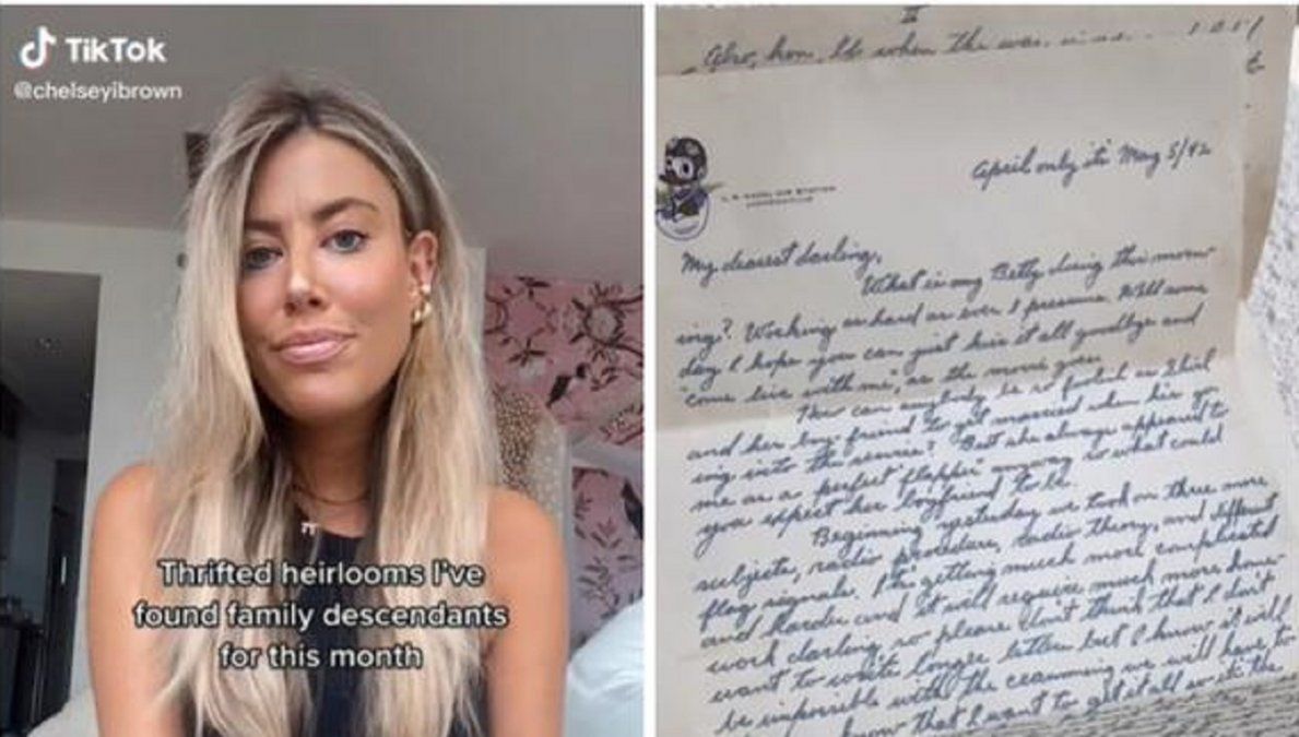 Video viral: una mujer recibió las cartas de amor de un soldado que la amaba 60 años después.