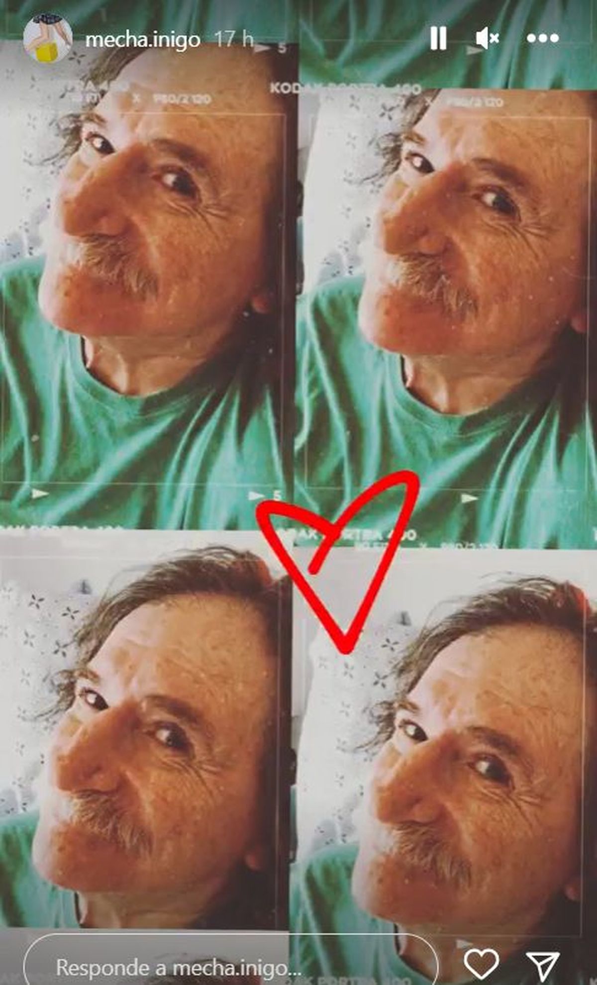 Charly García en una foto publicada por Mecha Iñigo en sus historias de Instagram en marzo.