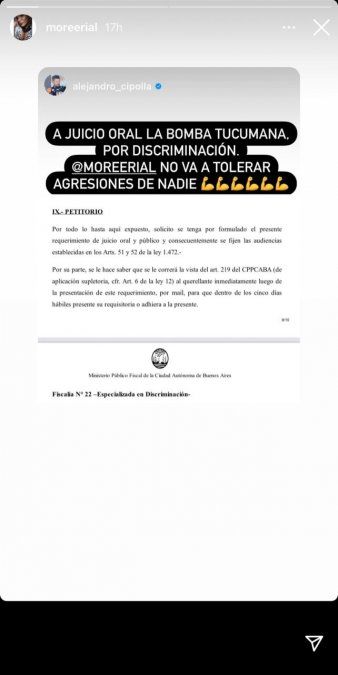 Así lo celebró More Rial en redes.