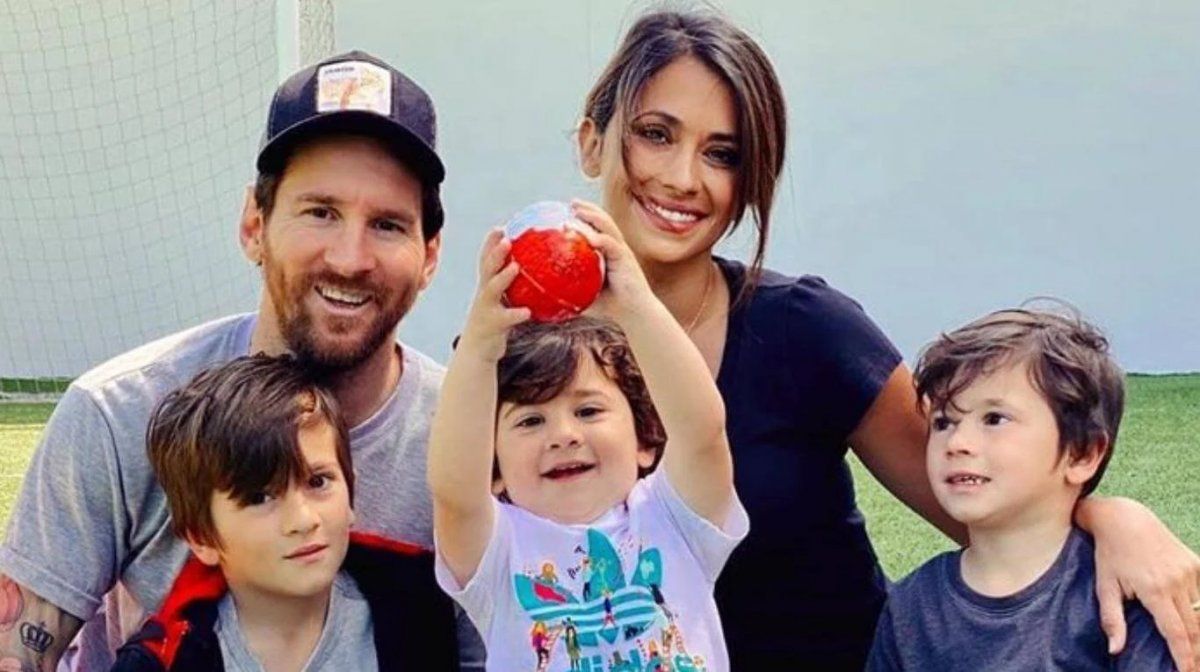 Messi junto a su familia&nbsp;