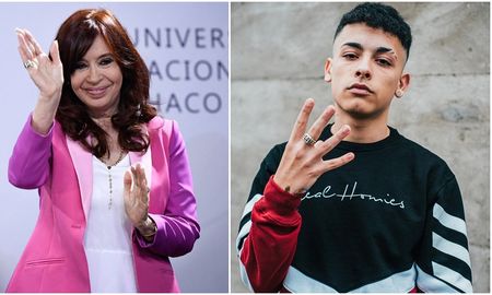 La vicepresidenta Cristina Fernández de Kirchner compartió hoy en sus redes sociales un nuevo video del cantante Trueno al que calificó como orgullo argentino. La vicepresidenta Cristina Fernández de Kirchner compartió hoy en sus redes sociales un nuevo video del cantante Trueno al que calificó como orgullo argentino.