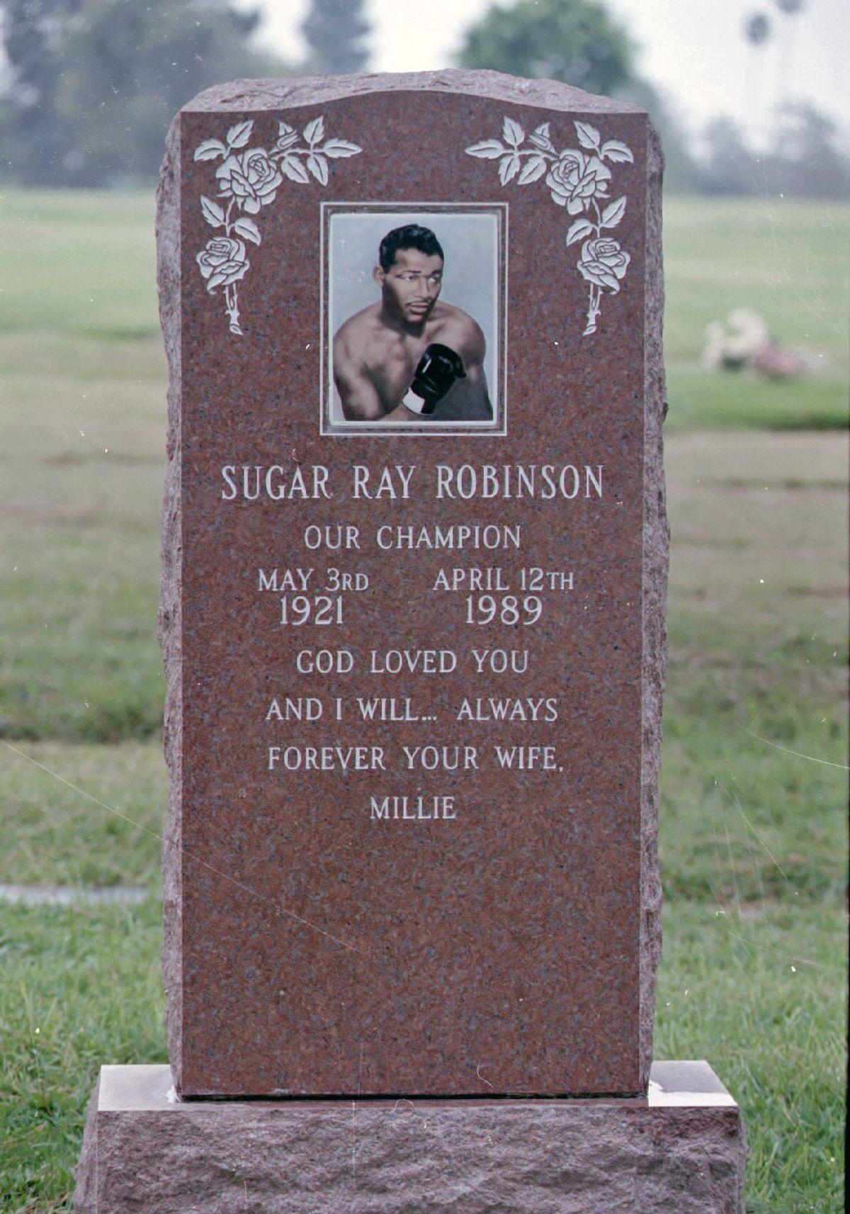 En sus últimos años, a Robinson le diagnosticaron diabetes mellitus y, tiempo después, Alzheimer. El irrepetible Sugar Ray nos dejó el miércoles 12 de abril de 1989 –ocho años después que Louis– en Culver City, condado de Los Angeles, a los 67 y, sus restos, descansan en el Cementerio Inglewood Park de Inglewood, California. En sus últimos años, a Robinson le diagnosticaron diabetes mellitus y, tiempo después, Alzheimer. El irrepetible Sugar Ray nos dejó el miércoles 12 de abril de 1989 –ocho años después que Louis– en Culver City, condado de Los Angeles, a los 67 y, sus restos, descansan en el Cementerio Inglewood Park de Inglewood, California.