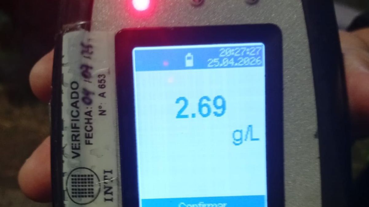Al conductor de la camioneta le hicieron el test y claramente dio positivo.&nbsp;